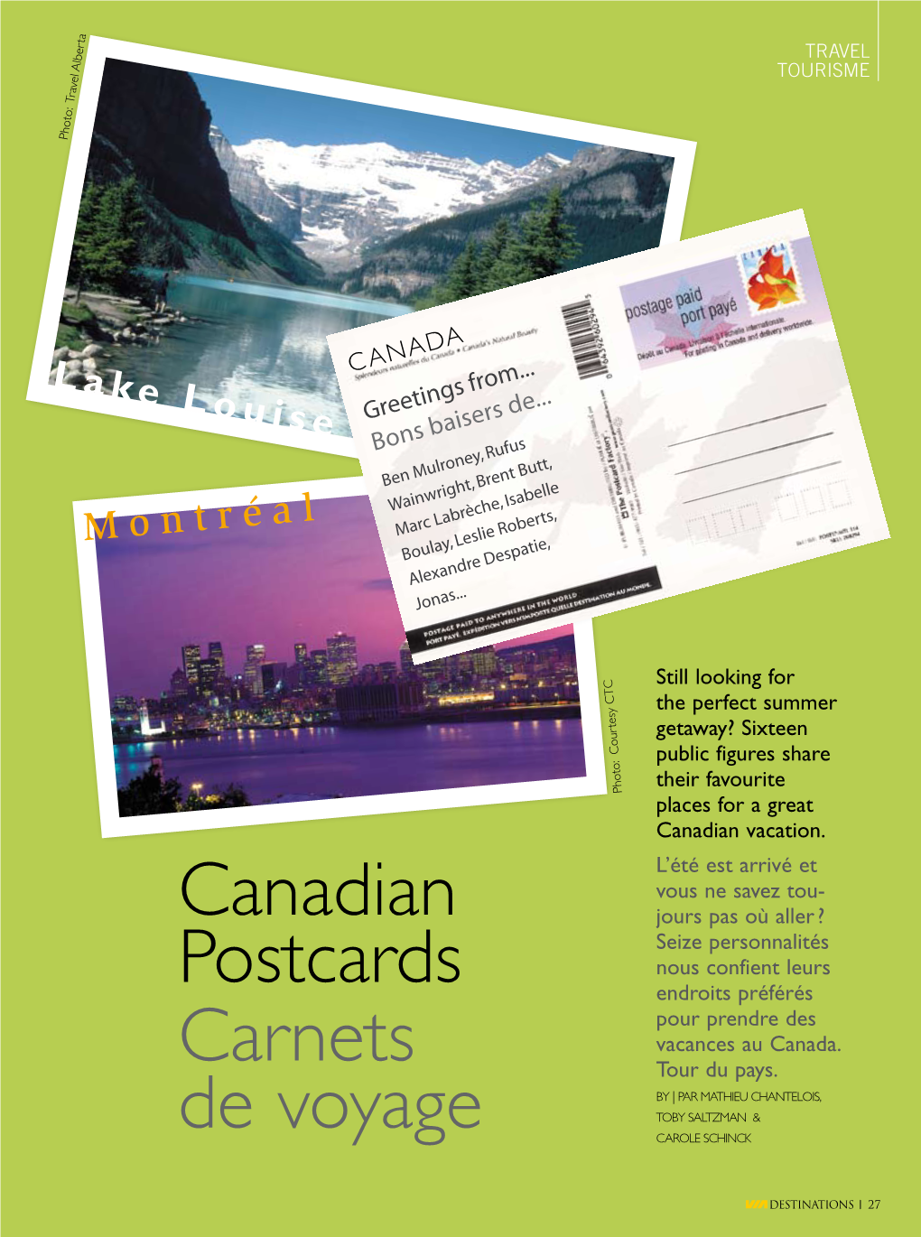 Canadian Postcards Carnets De Voyage