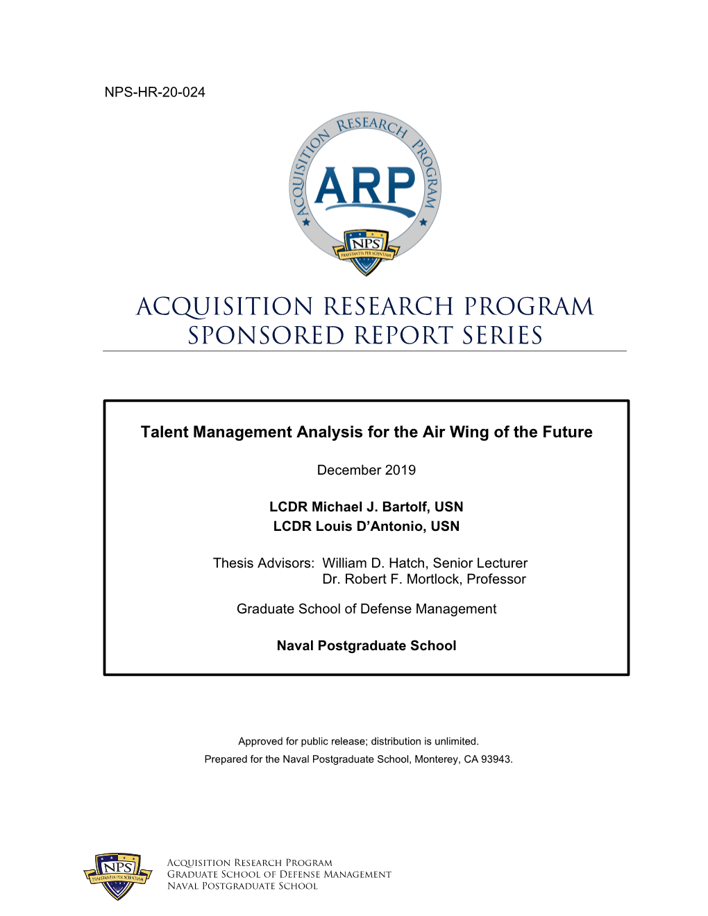 Talent Management Analysis for the Air Wing of the Future