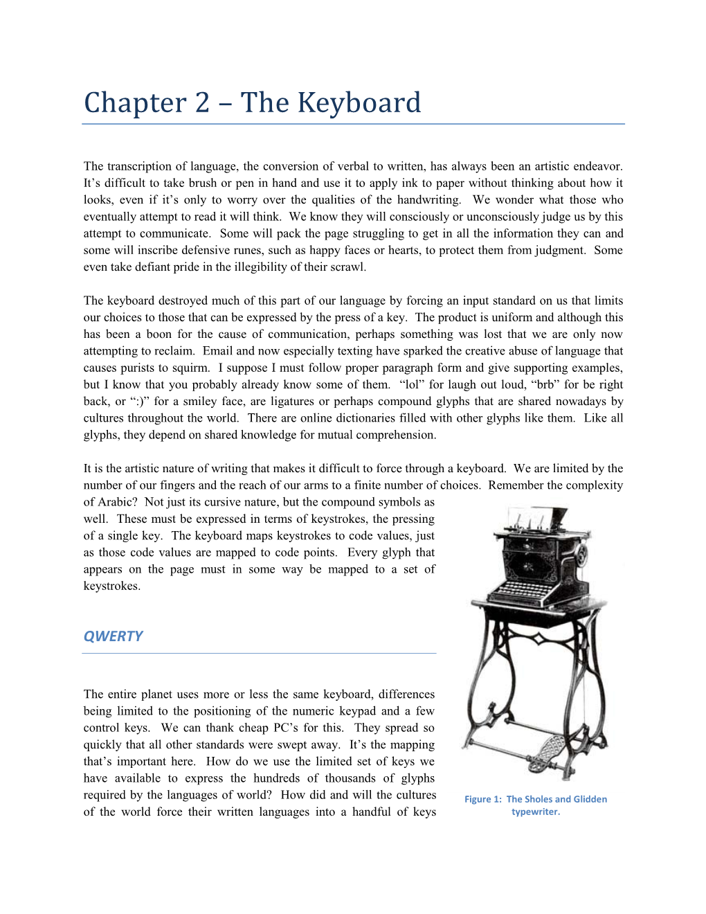 Chapter 2 – the Keyboard