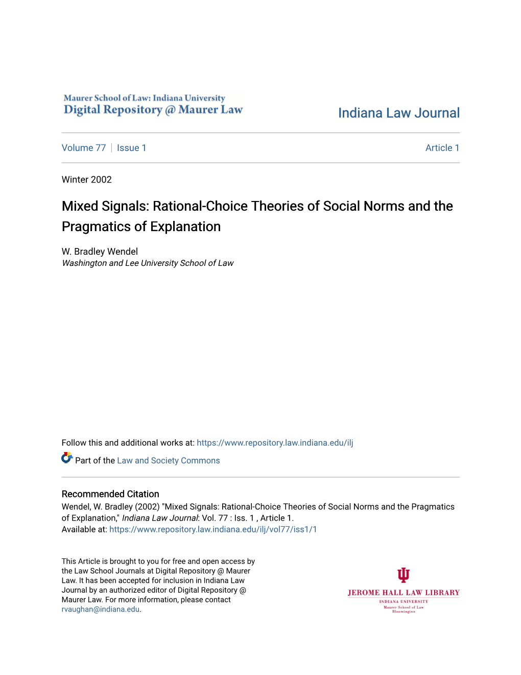 Mixed Signals: Rational-Choice Theories of Social Norms and the Pragmatics of Explanation