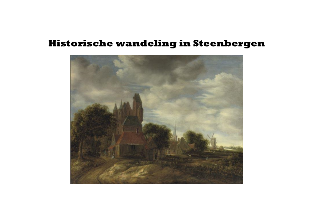 Historische Wandeling in Steenbergen