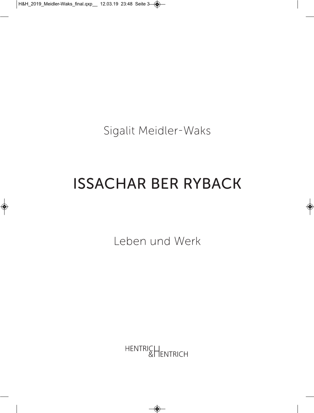 Issachar Ber Ryback