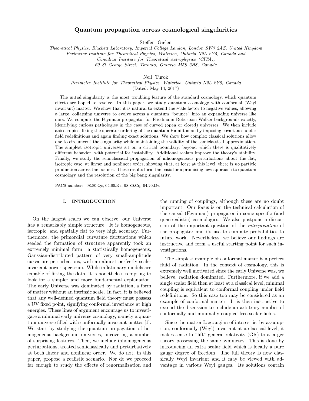 Quantum Propagation Across Cosmological Singularities