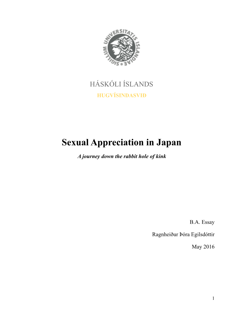 Sexual Appreciation in Japan