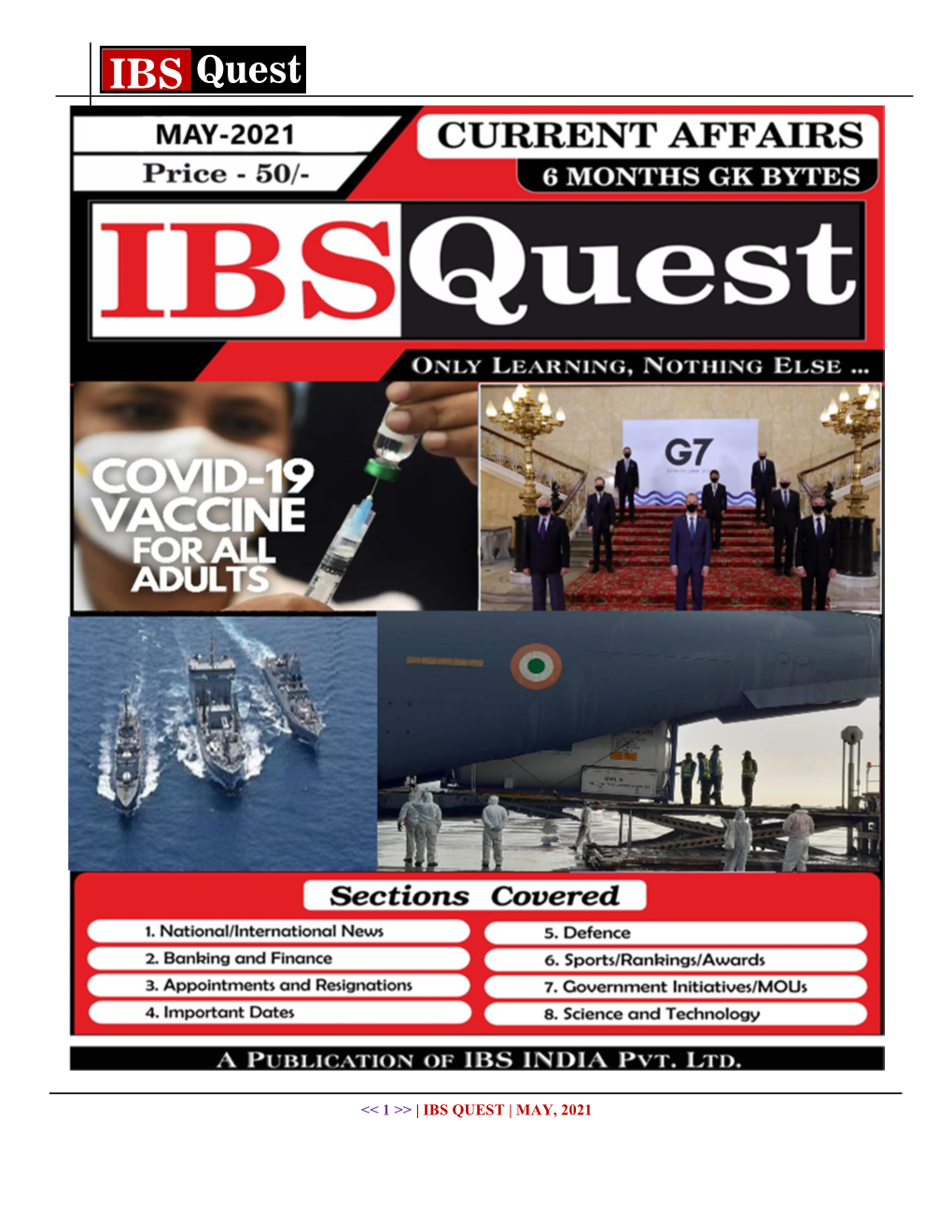 << 1 >> | IBS QUEST | MAY, 2021