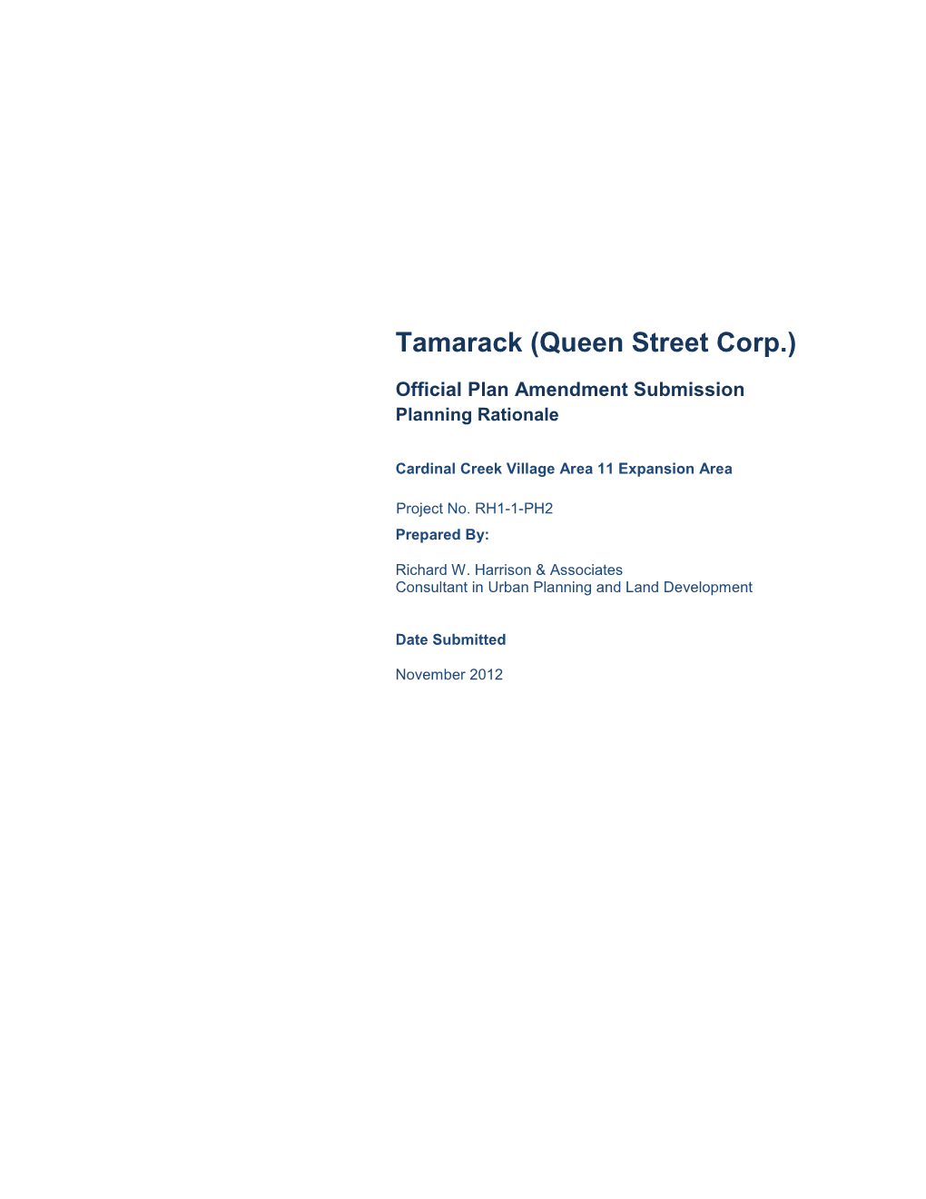 Tamarack (Queen Street Corp.)