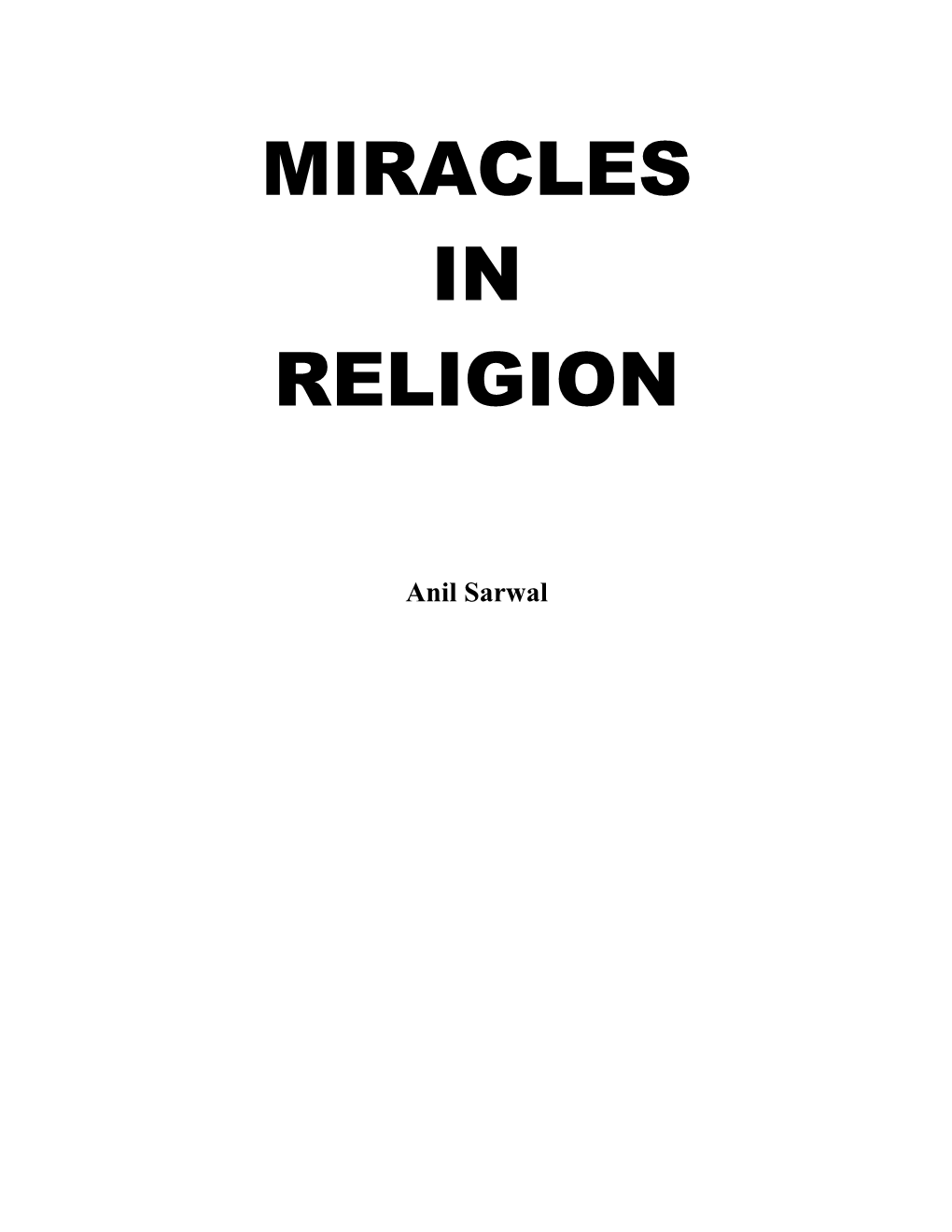 Miracles in Religion