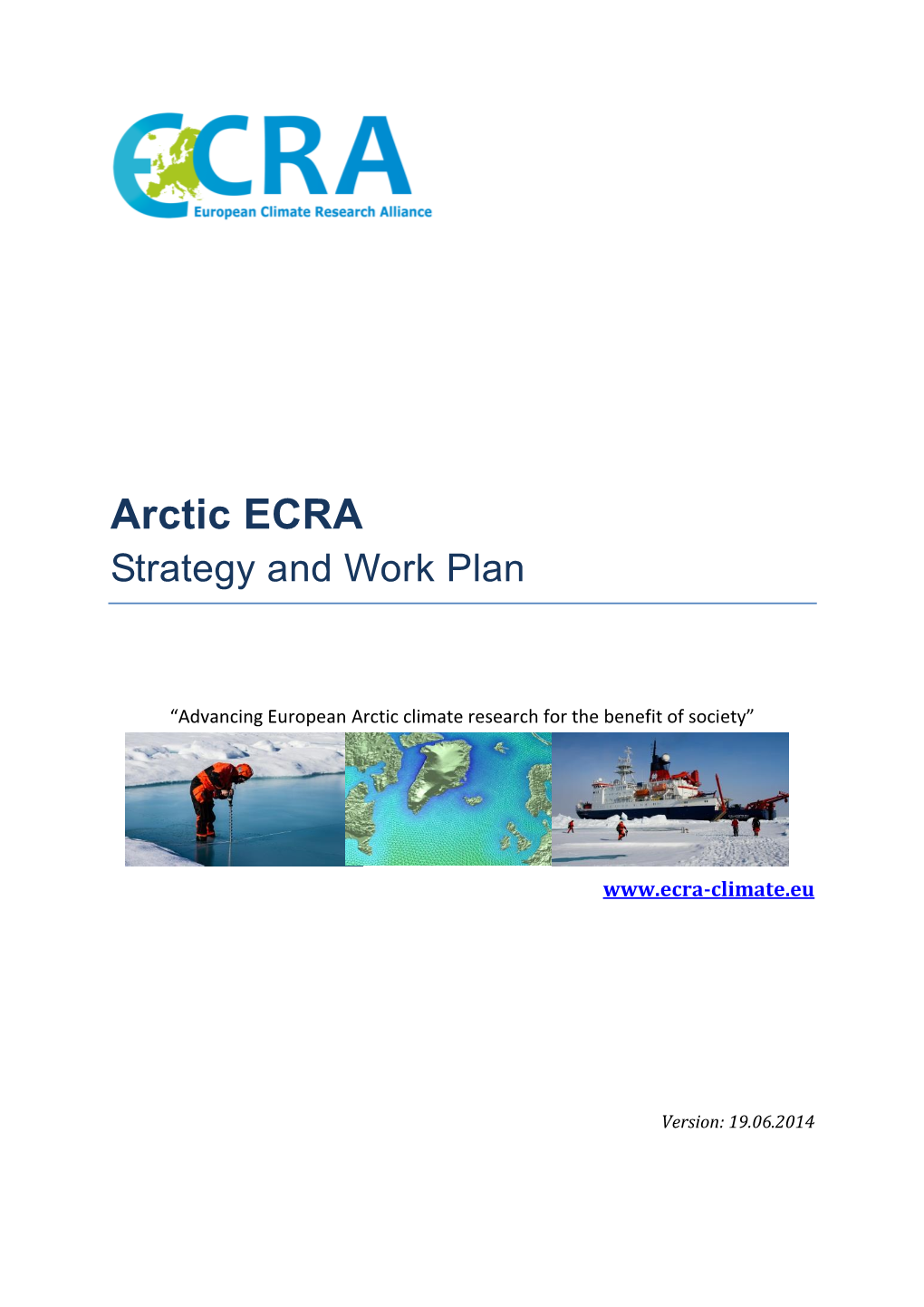 Arctic ECRA Strategy and Work Plan