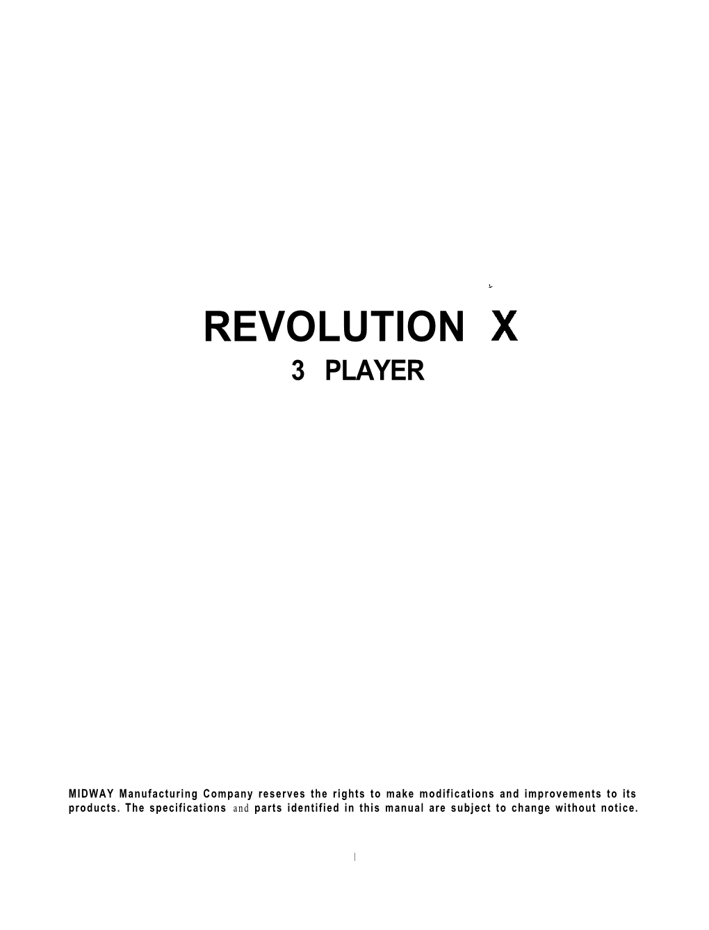 Revolution ;X 3 Player