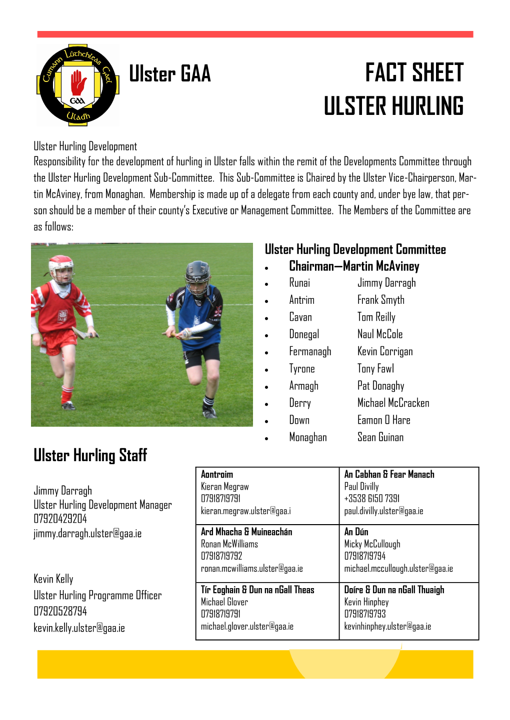 Fact Sheet Ulster Hurling