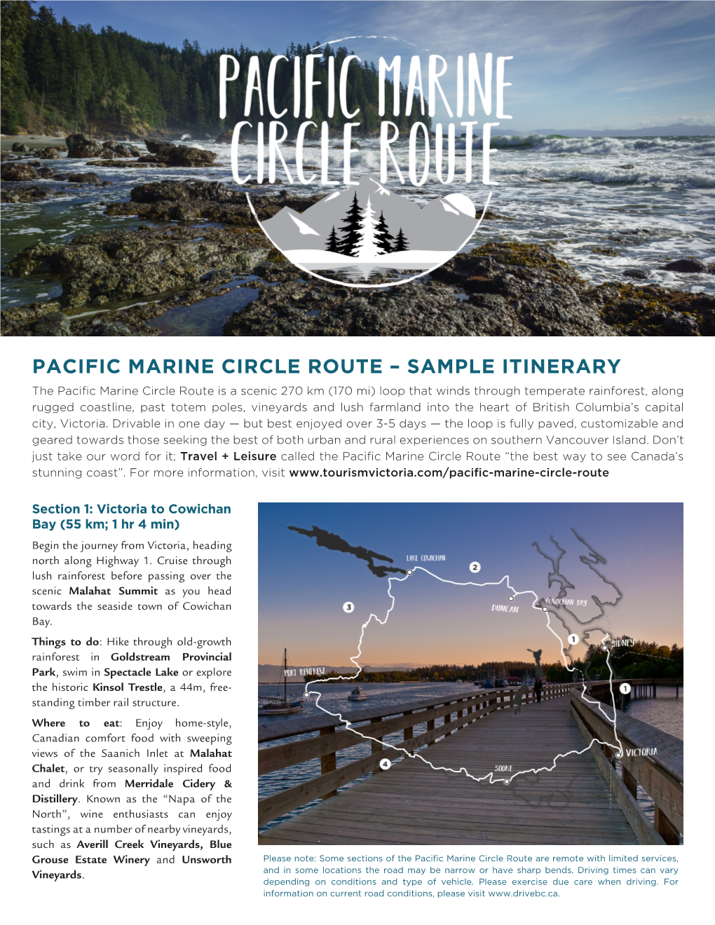 Pacific Marine Circle Route – Sample Itinerary