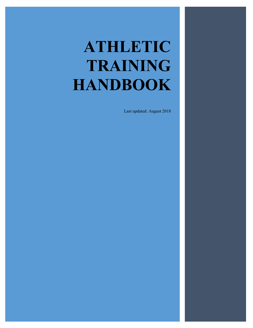 Athletic Training Handbook