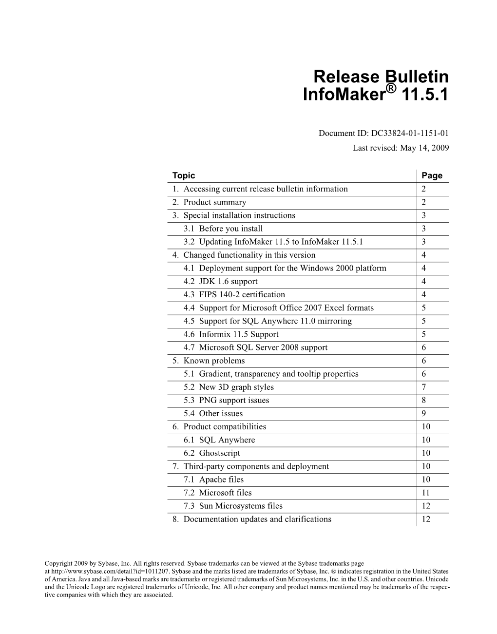 Release Bulletin Infomaker 11.5.1