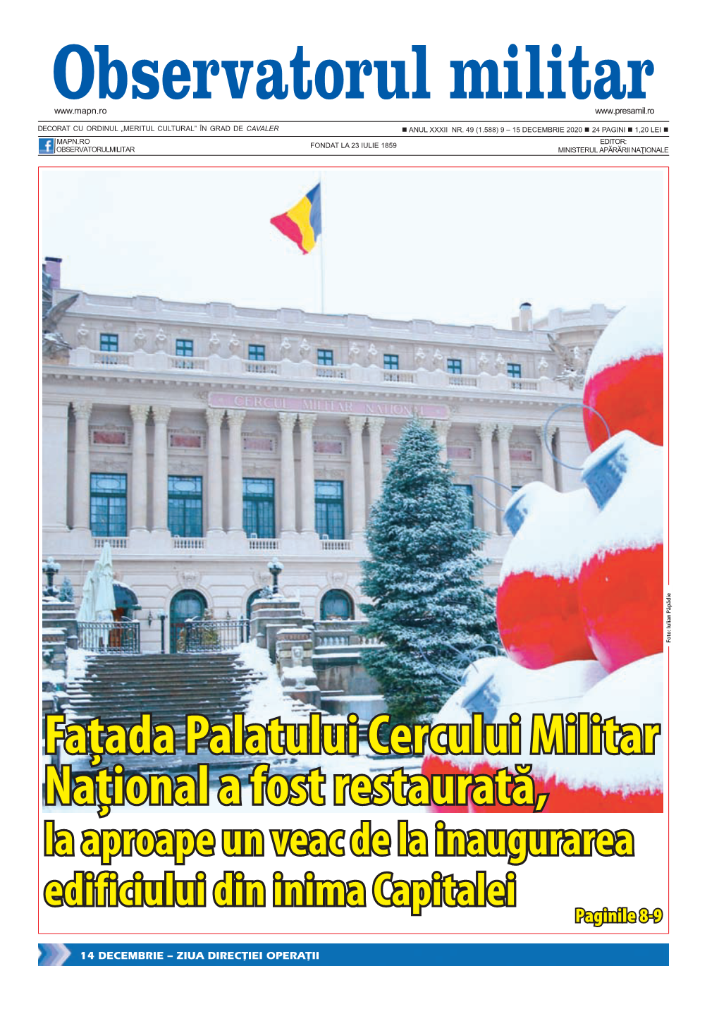 Xxxxxxxxxx Fațada Palatului Cercului Militar Național a Fost