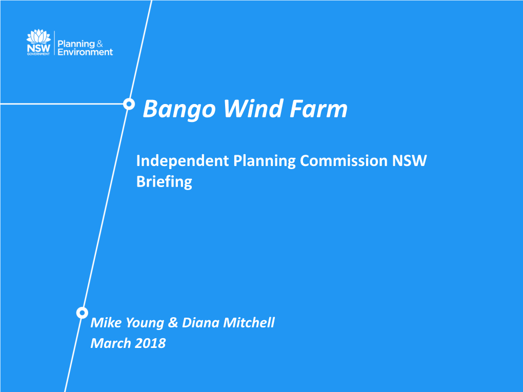 Bango Wind Farm IPCN Presentation