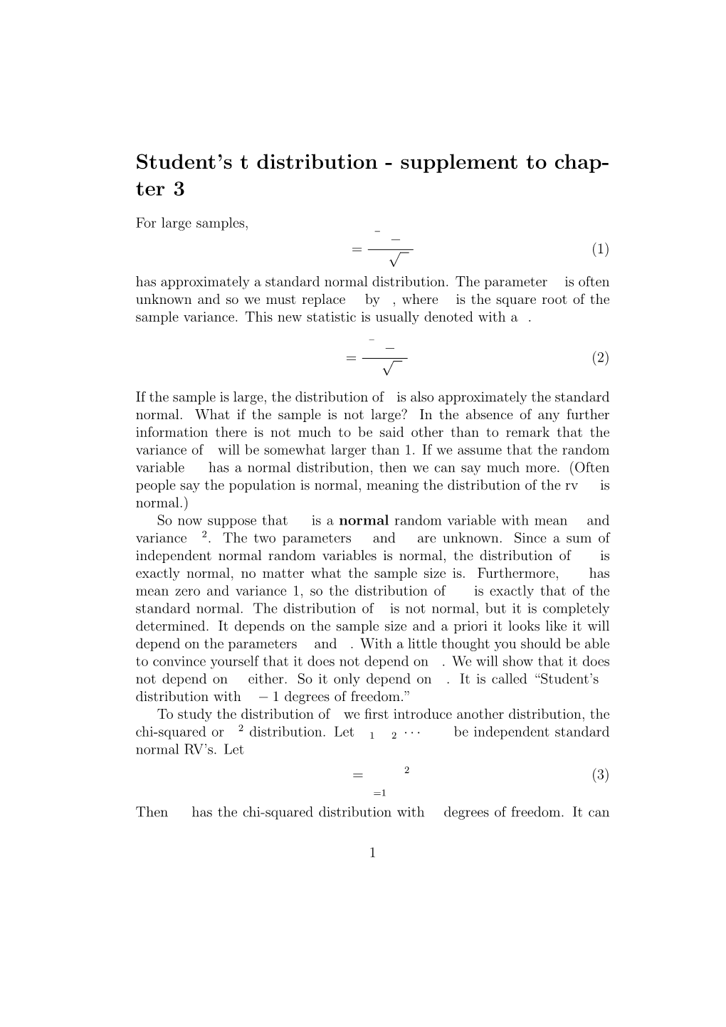 Student's T Distribution