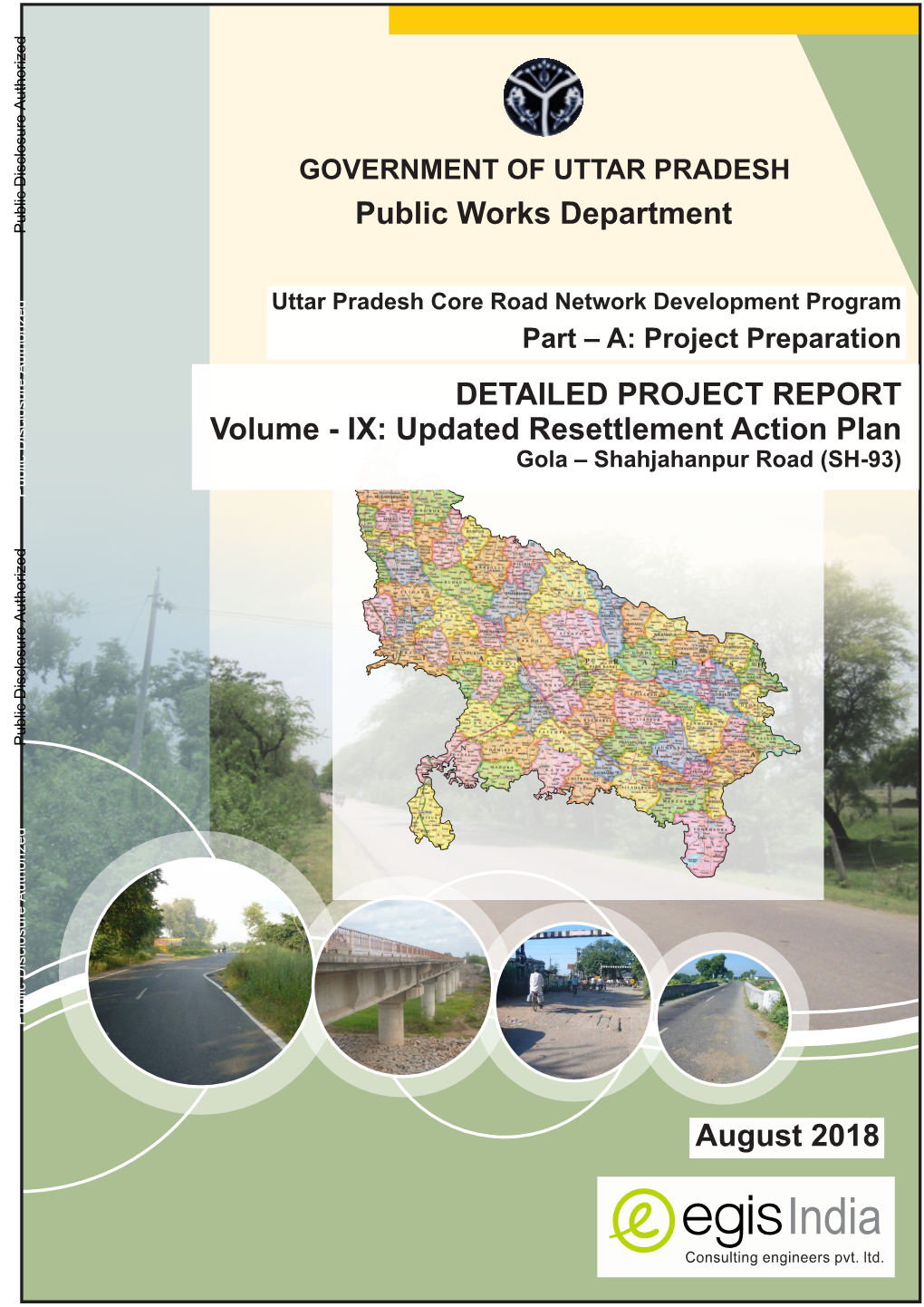GOVERNMENT of UTTAR PRADESH Public Works Department Public Disclosure Authorized