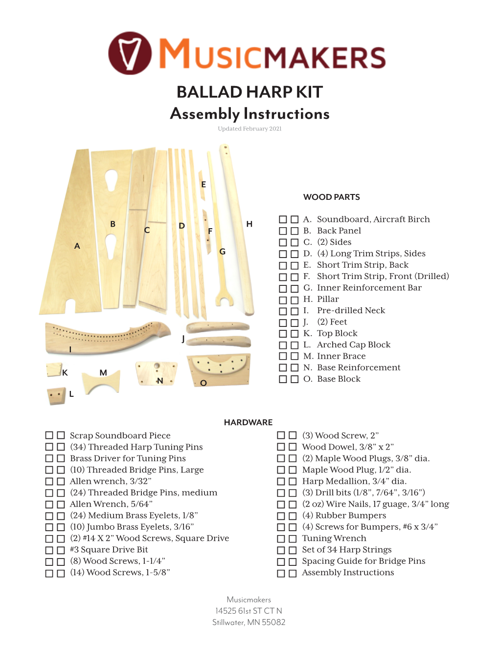 Assembly Instructions Updated February 2021