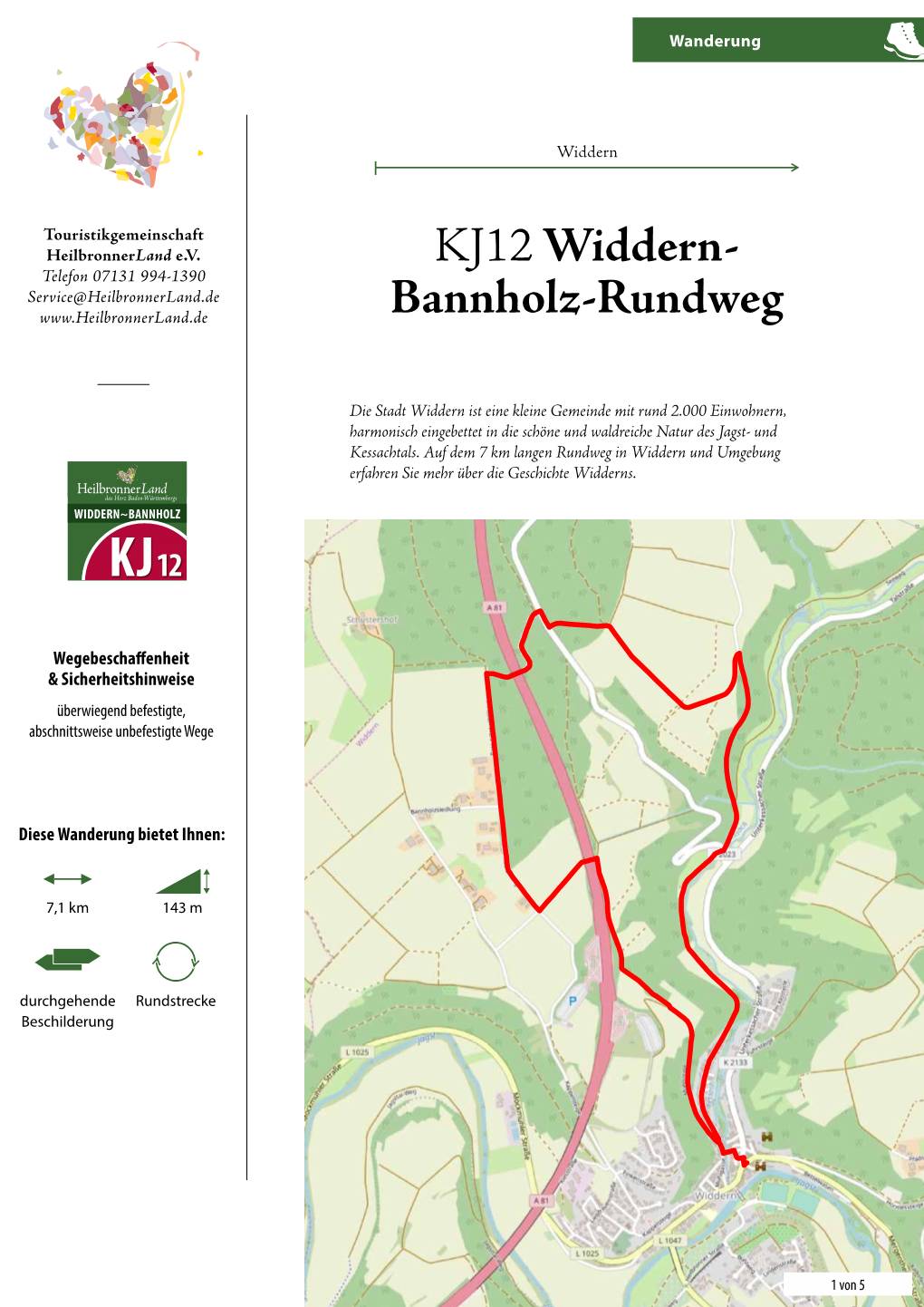 KJ12 Widdern-Bannholz-Rundweg WIDDERN~BANNHOLZ Wanderung KJ12