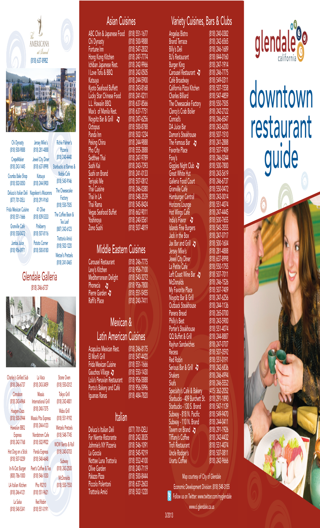 Resturant Map 2013 2/27/13 9:12 AM Page 1