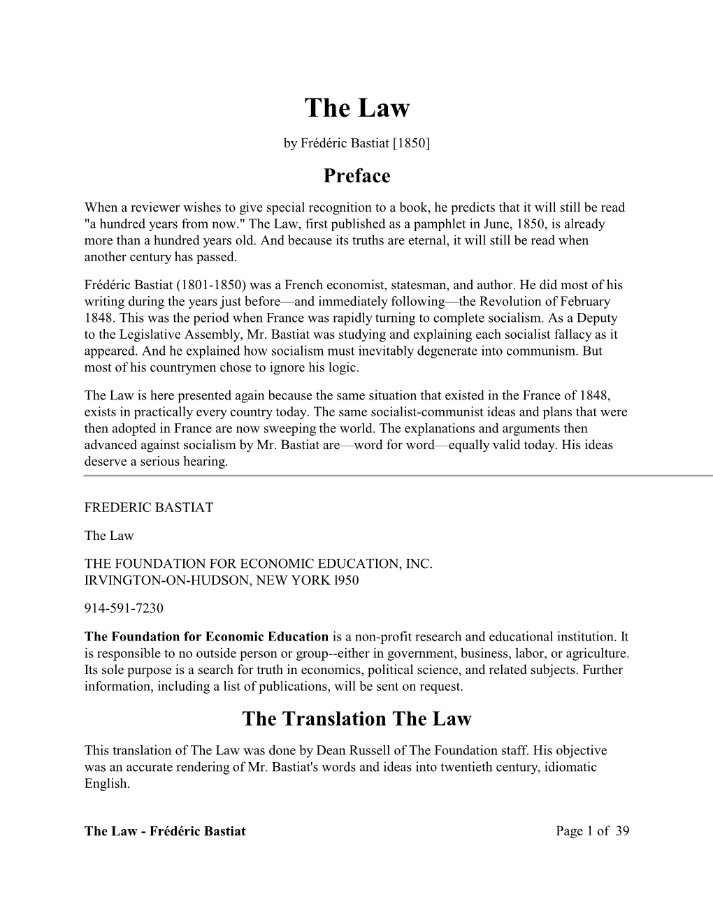 The-Law-By-Fredrick-Bastiat-1850.Pdf
