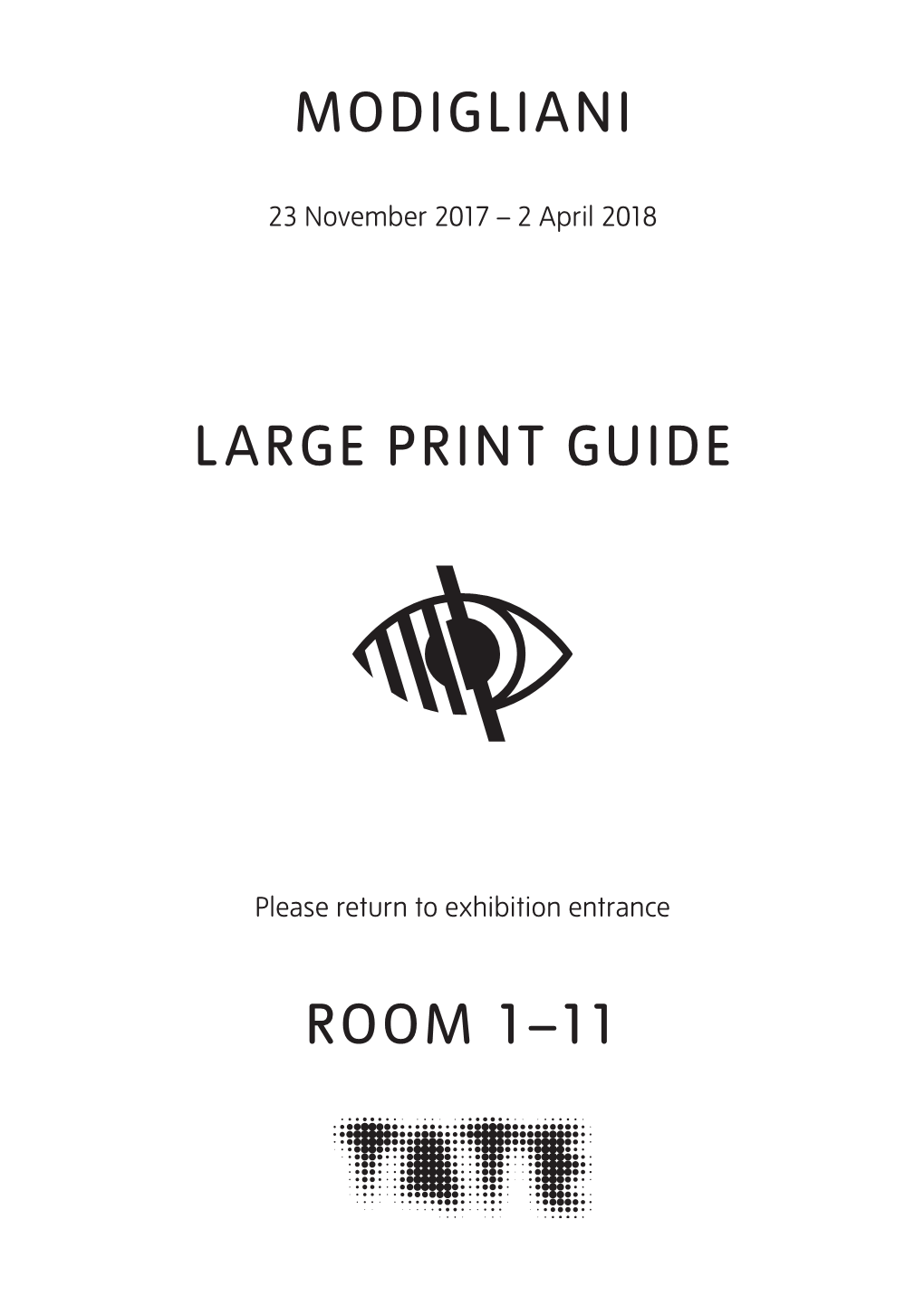 Modigliani Large Print Guide Room 1–11