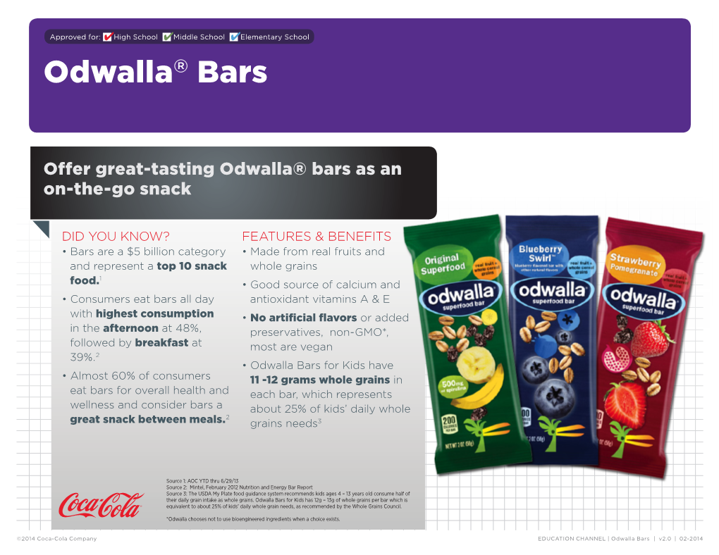 Odwalla® Bars