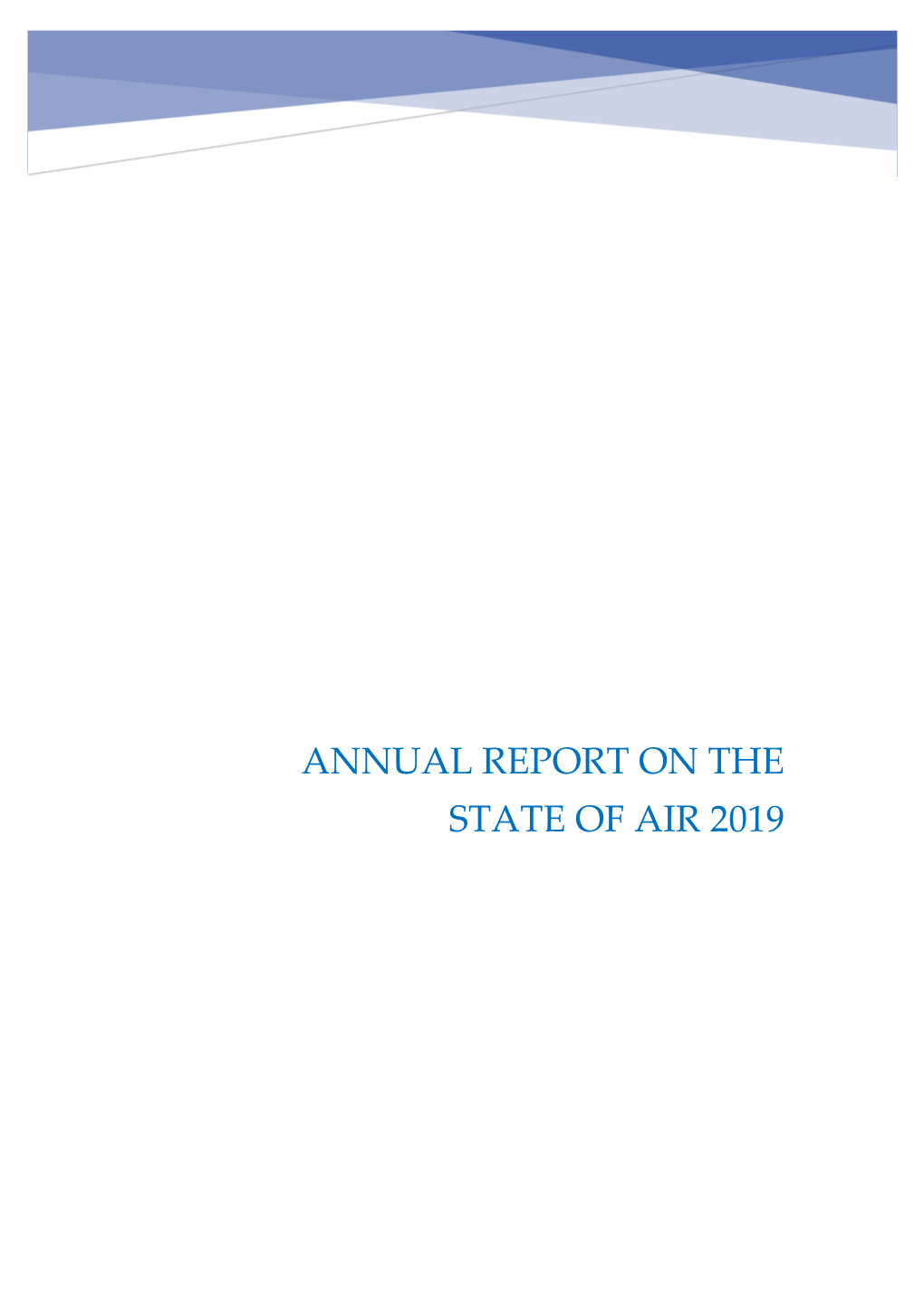 Annual Report on the State of Air 2019