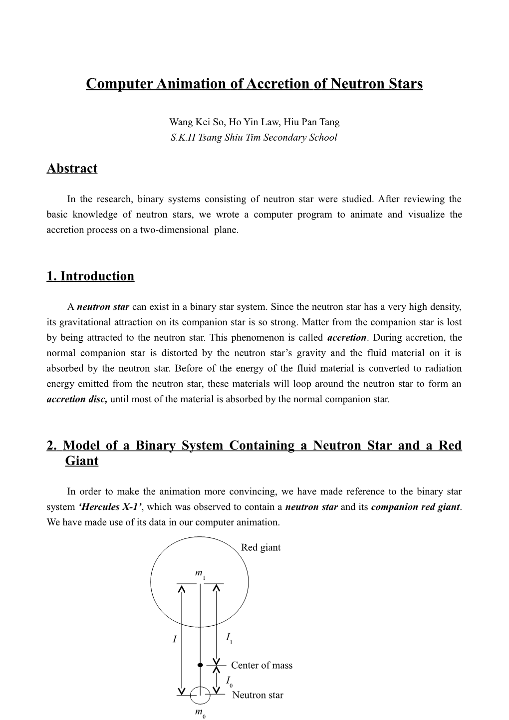 Computer Animation of Accretion of Neutron Star