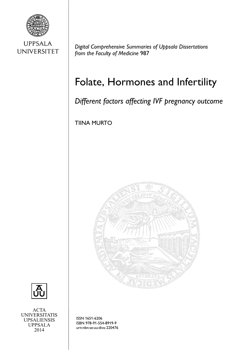 Folate, Hormones and Infertility