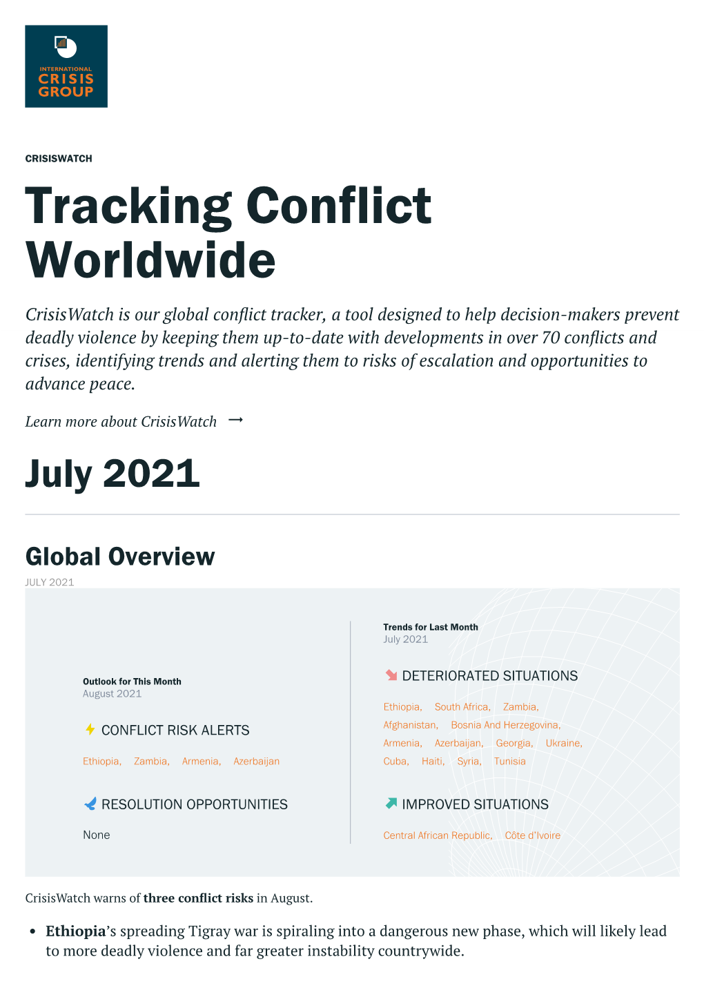 Tracking Conflict Worldwide