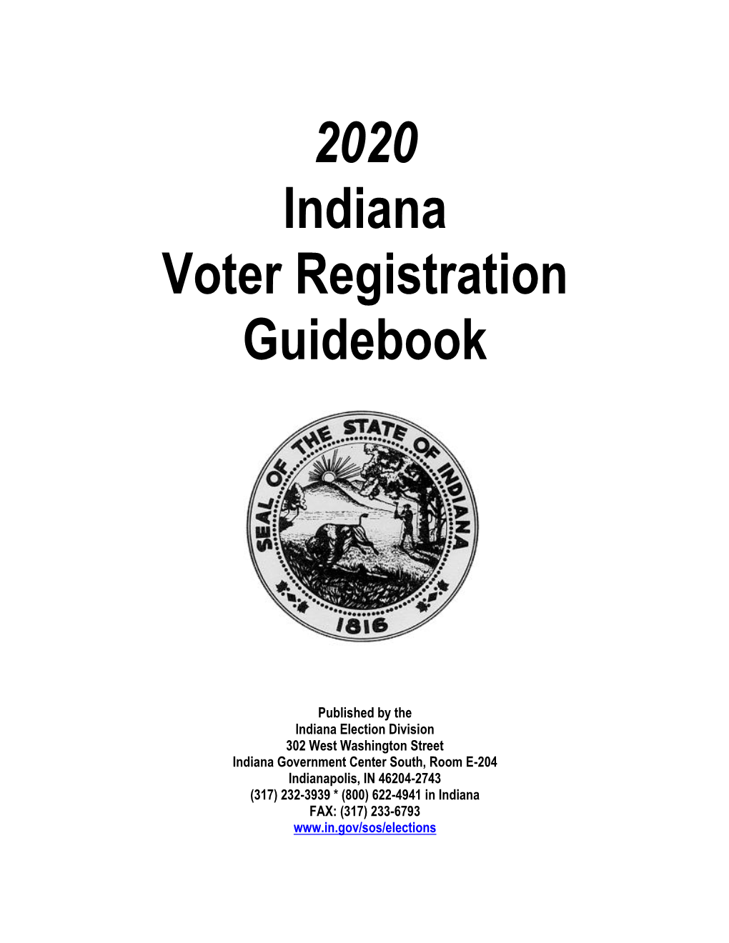 2020 Indiana Voter Registration Guidebook