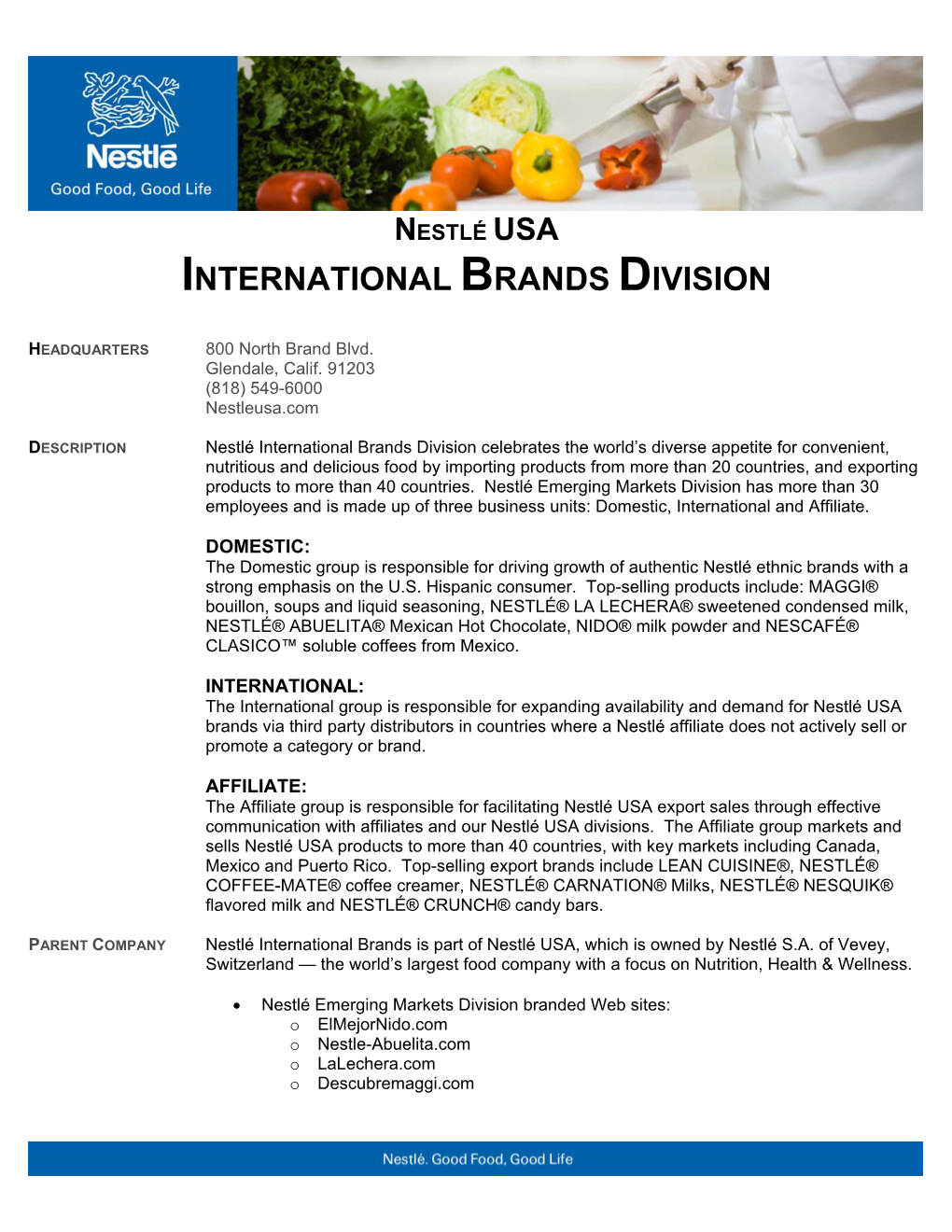 International Brands Division