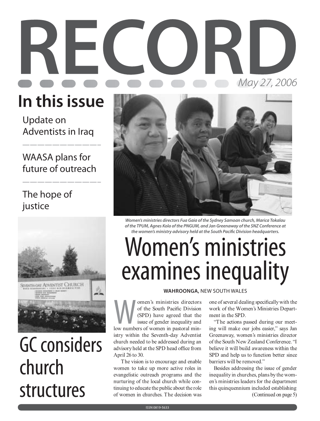 Women's Ministries Examines Inequality