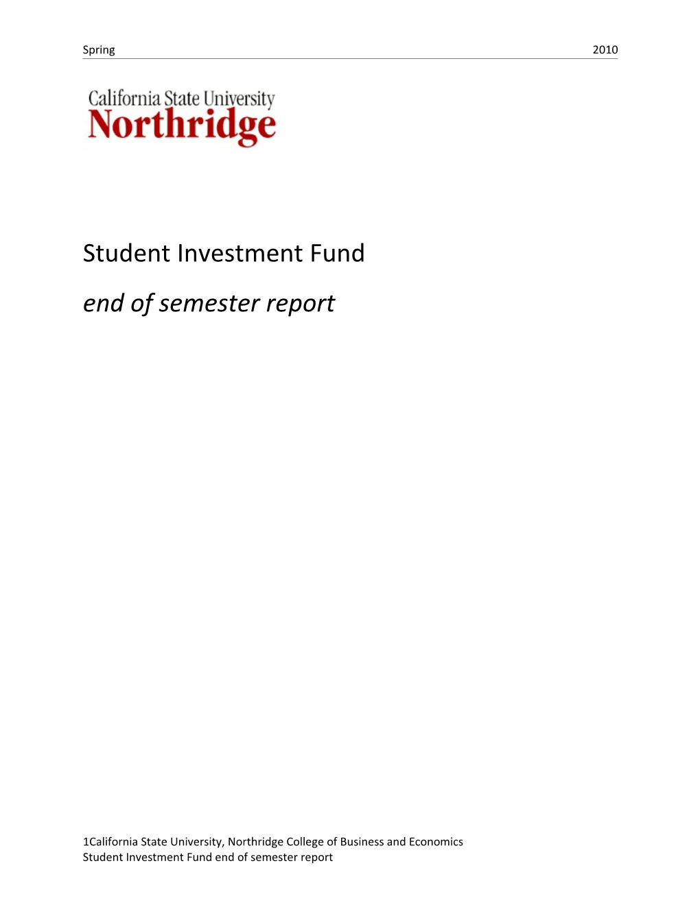 Student Investment Fund