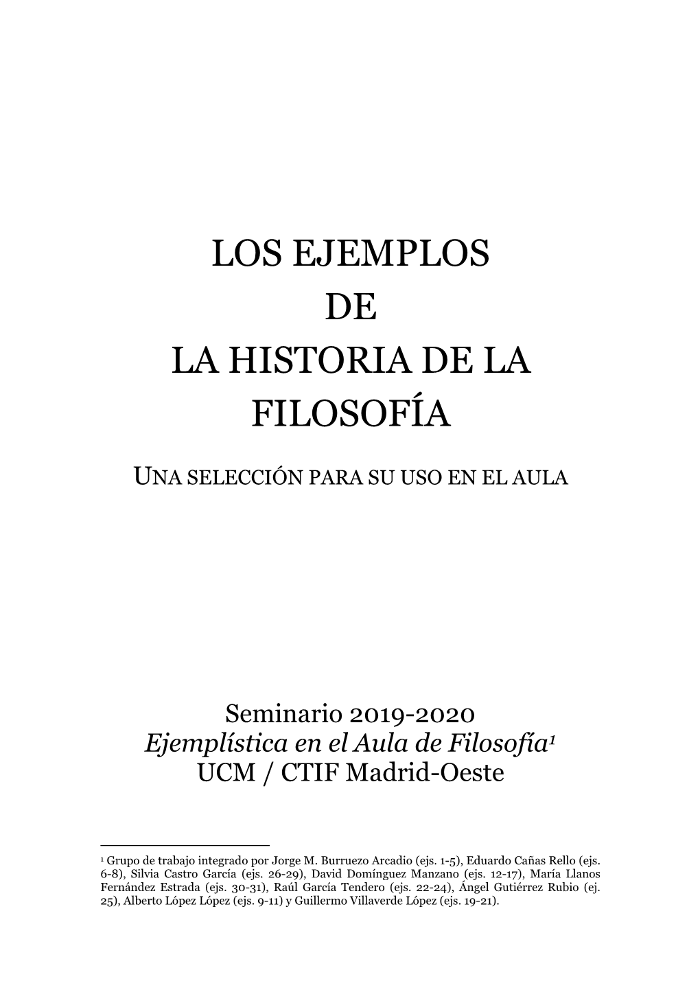 Los Ejemplos De La Historia De La Filosofía