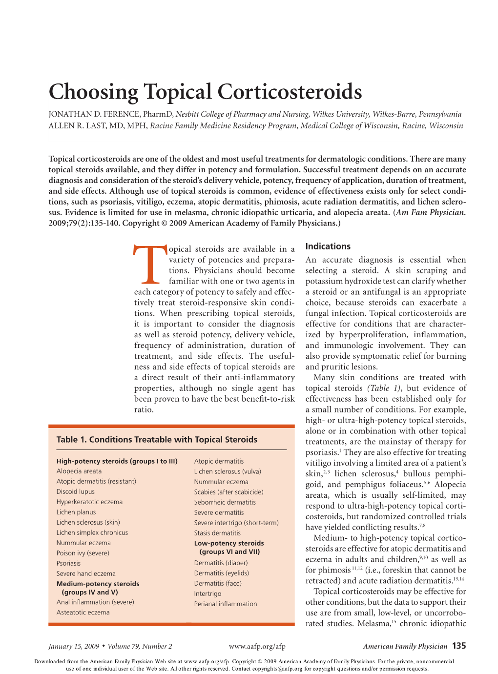 Choosing Topical Corticosteroids JONATHAN D