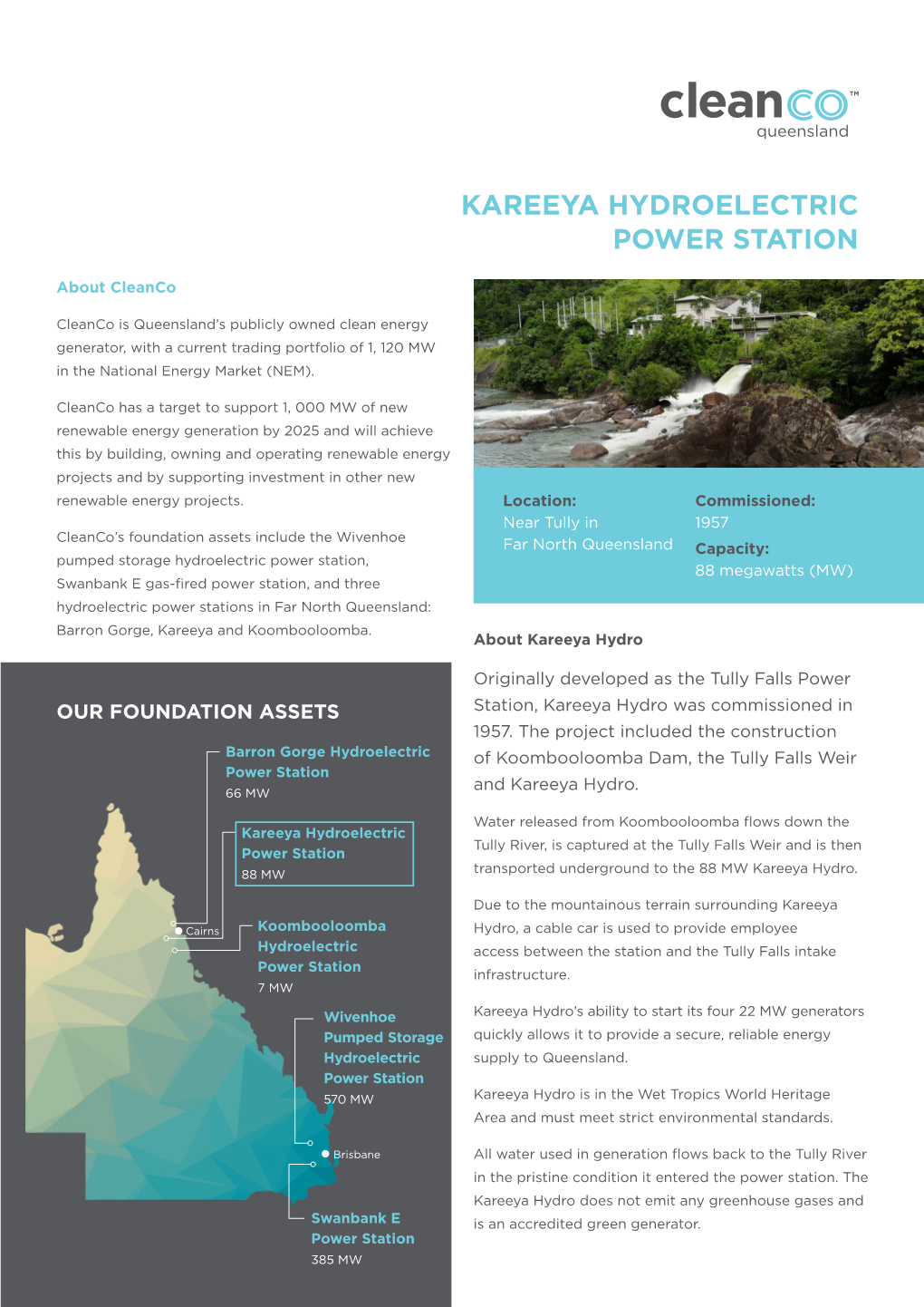 Factsheet Kareeya Hydroelectric Power Station
