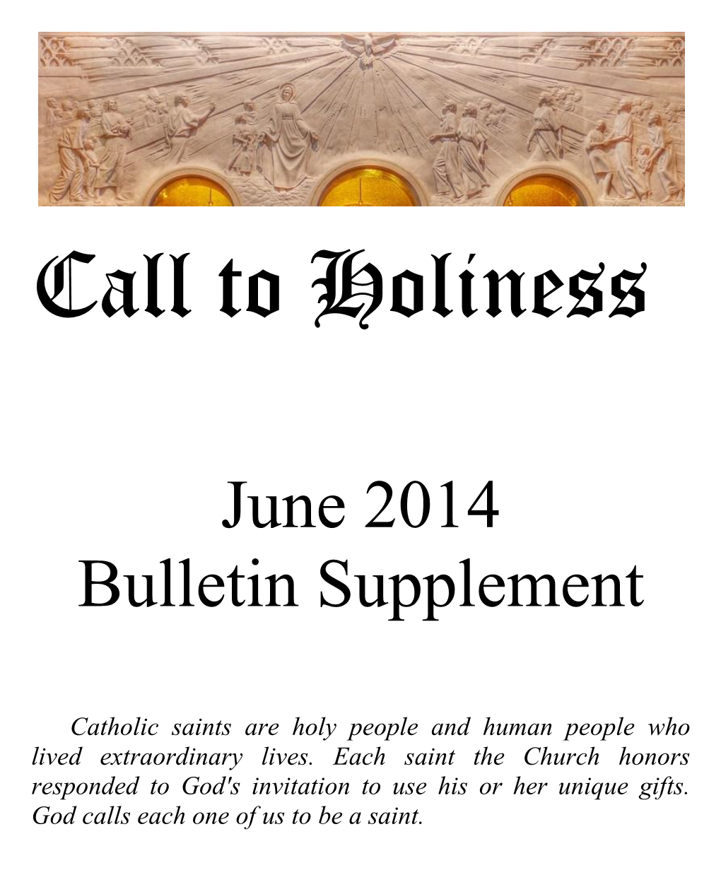 Call to Holiness