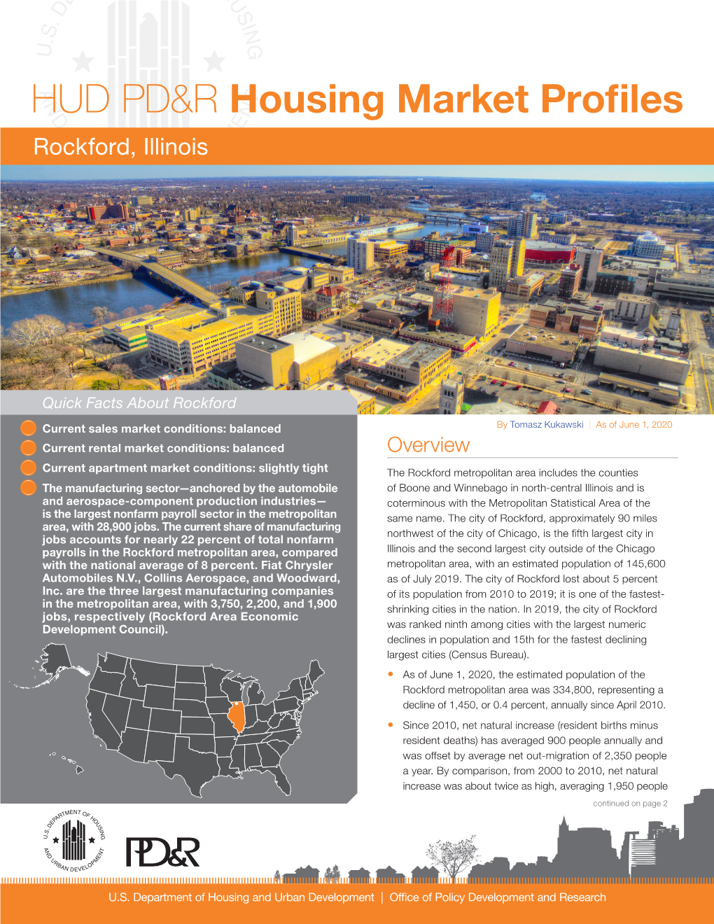 HUD PD&R Housing Market Profiles for Rockford, Illinois