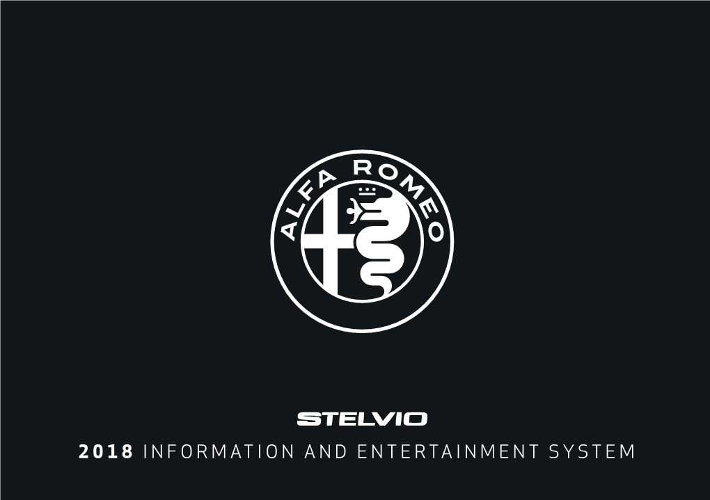 2018 Alfa Romeo Stelvio Information & Entertainment System Radio Book