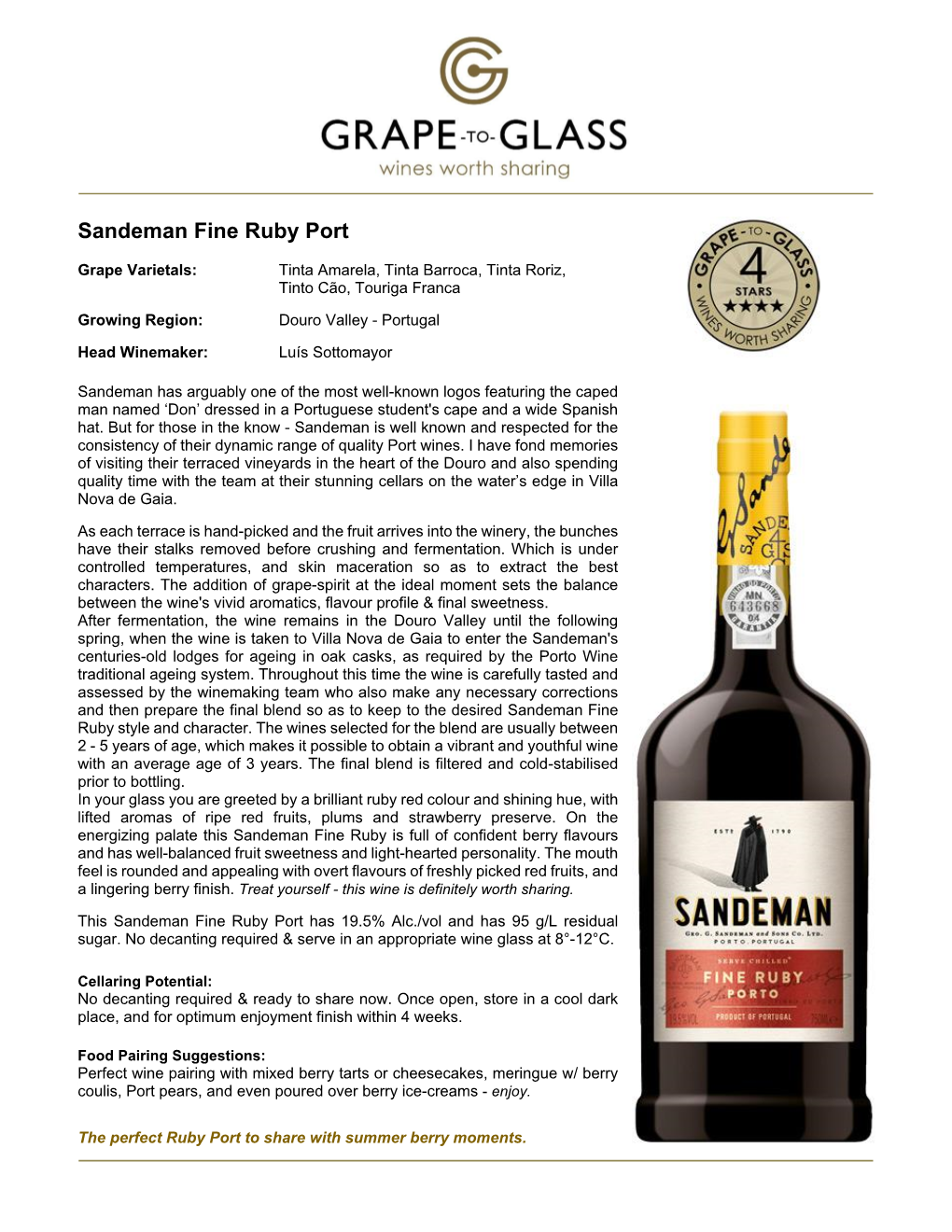 Sandeman Fine Ruby Port