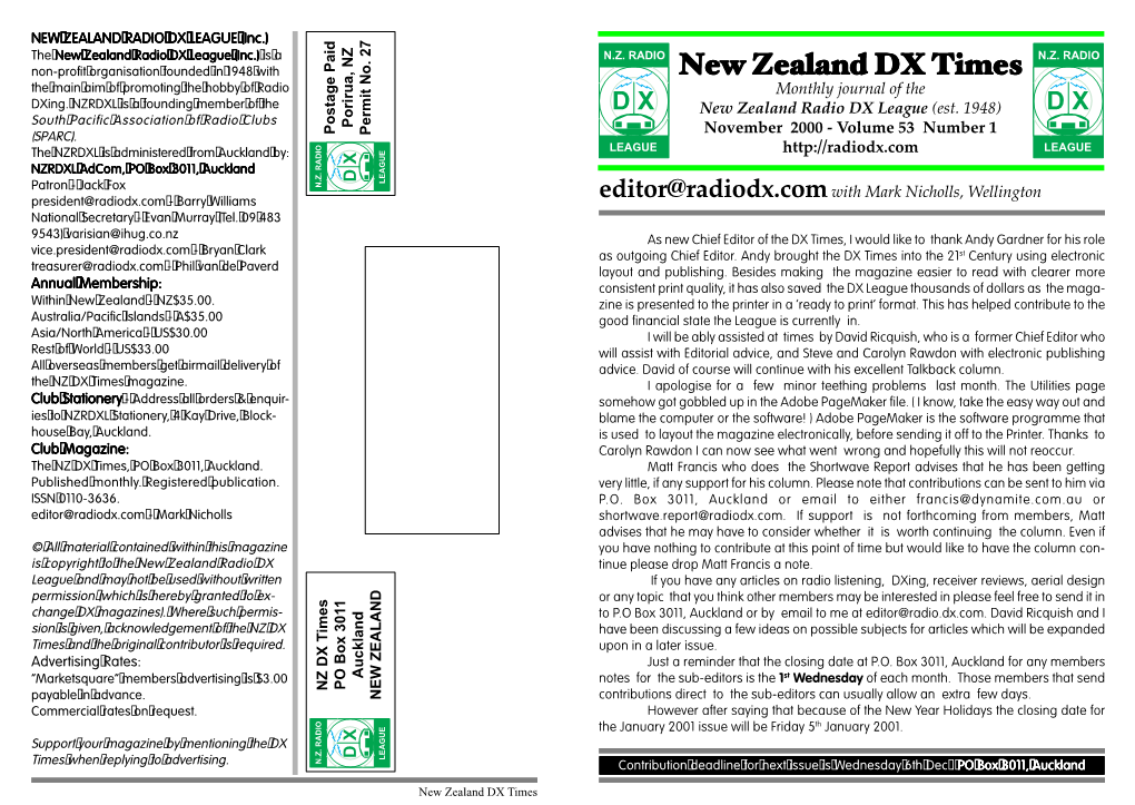 New Zealand DX Times