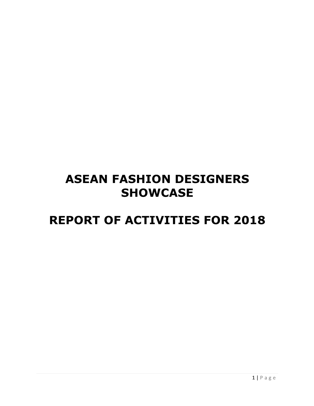 AFDS 2018 Report of Activities