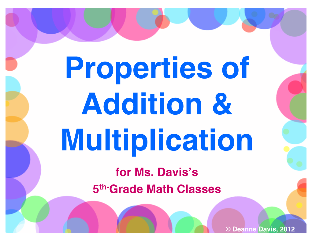 Commutative Property