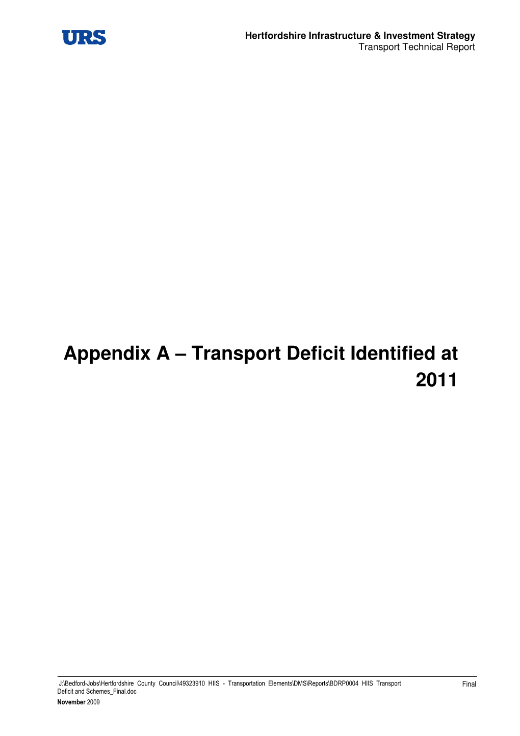 Transport Technical Report