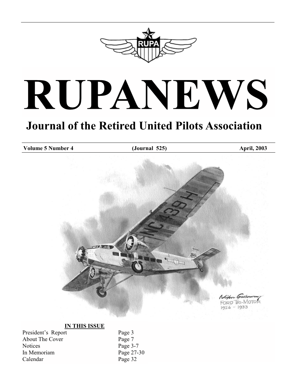 Rupanews April 2003.Pub