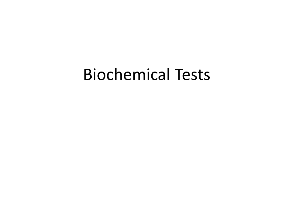 Biochemical Tests Indole Test