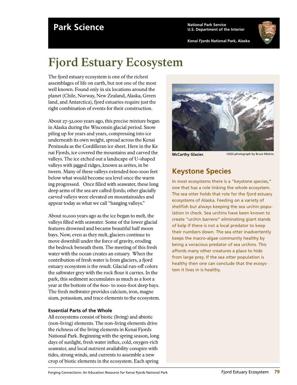 Fjord Estuary Ecosystem, Kenai Fjords National Park