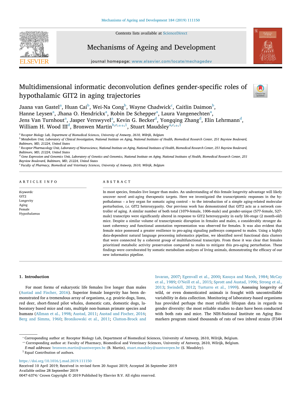 Multidimensional Informatic Deconvolution Defines Gender